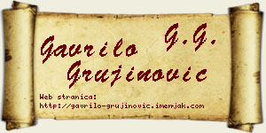 Gavrilo Grujinović vizit kartica
